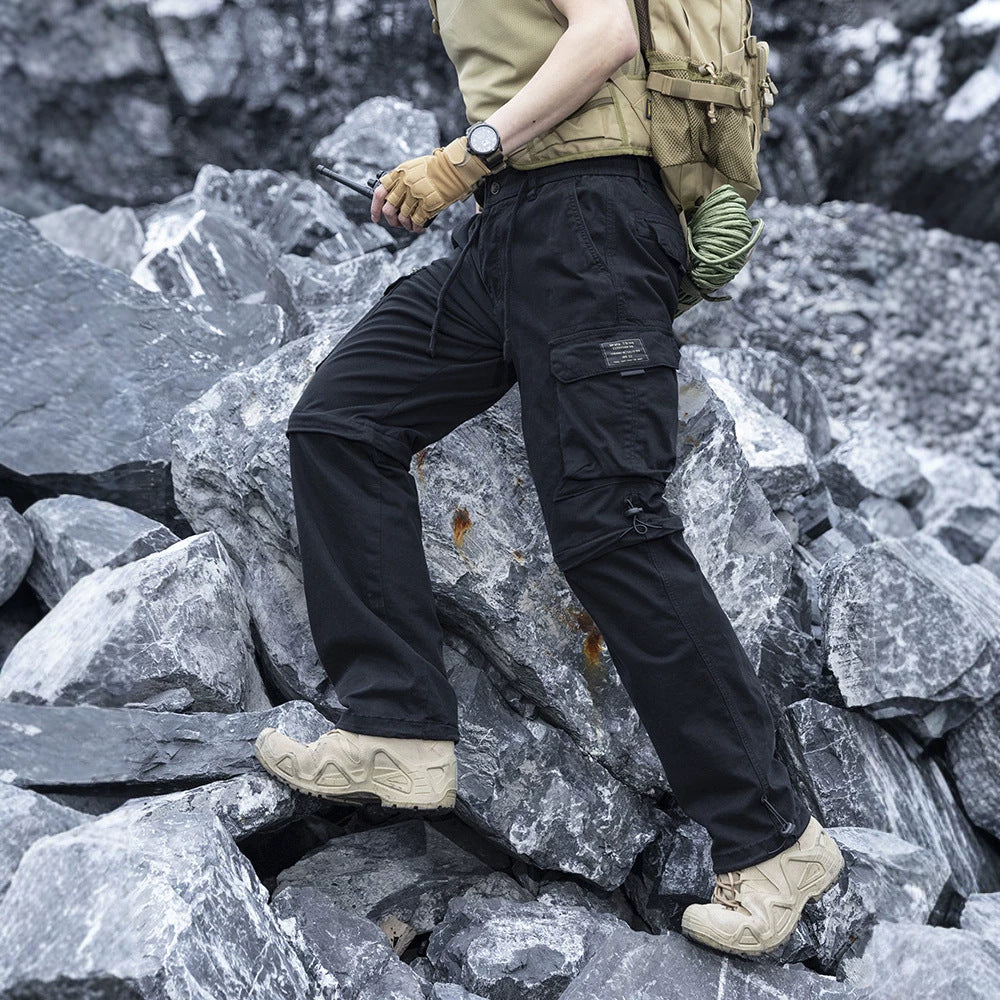Herren Cargo-Trekkinghose mit elastischem Bund, Kordelzug und multifunktionalen Beintaschen Drune