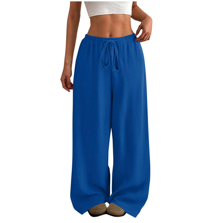 Damen Weite Sommerhose aus leichtem Stoff mit Gummizug Drune