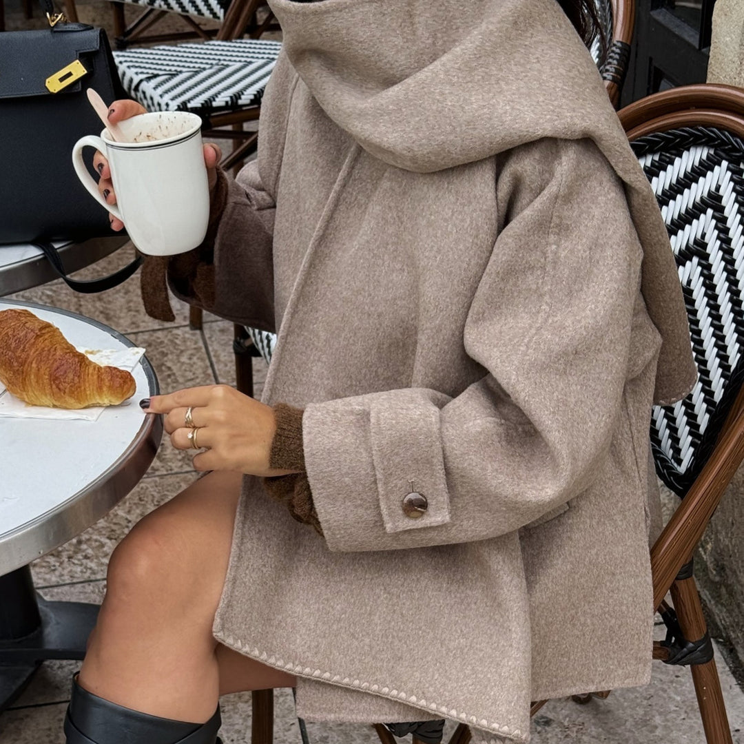 Damen Übergroßer Wool-Blend Mantel mit Schalkragen Drune