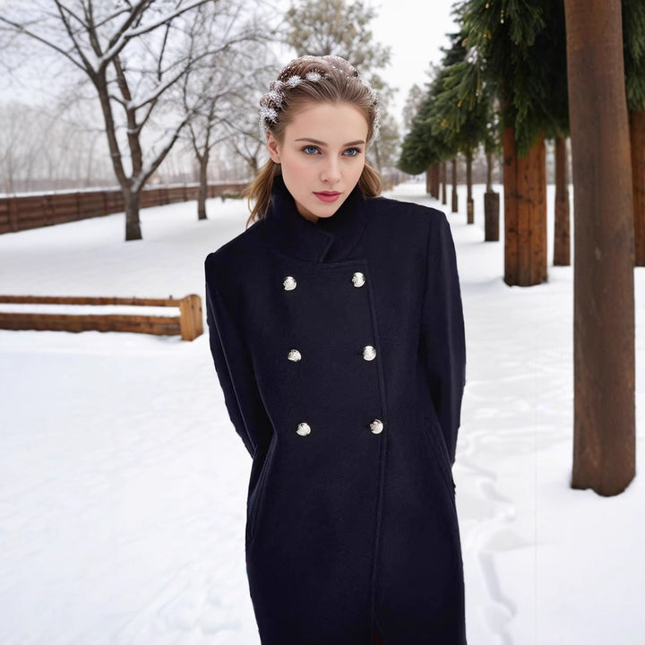 Damen modern geschnittene Doppelreiher Jacke Drune