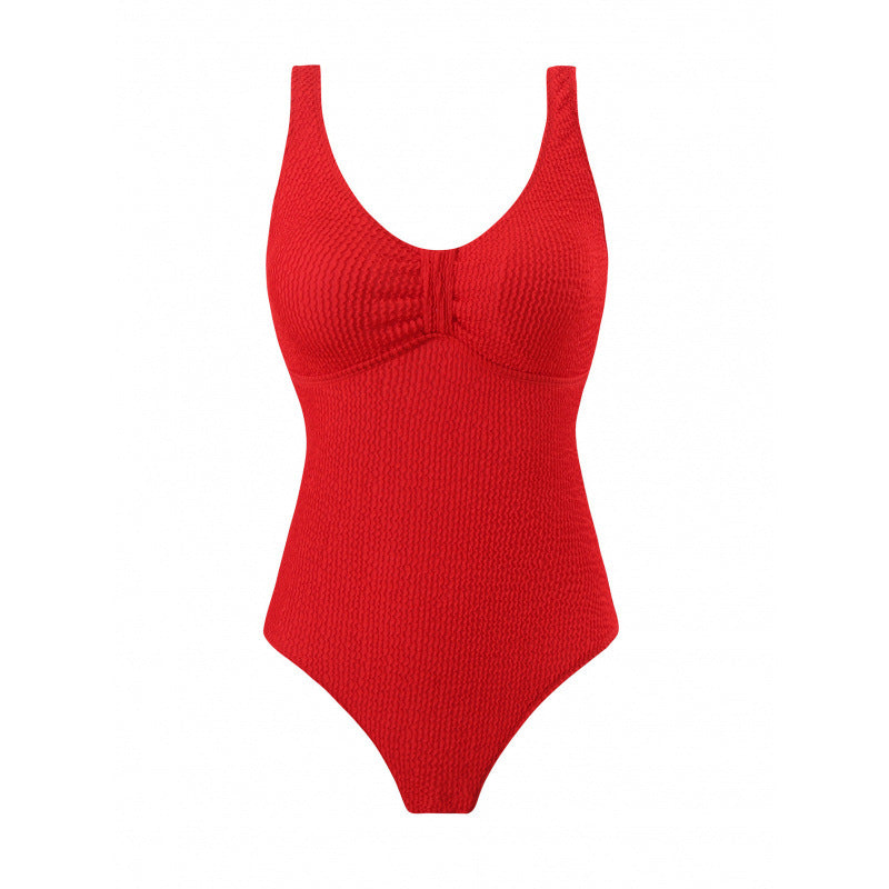 Damen Einteiler Badeanzug mit figurformendem Design und attraktivem Rüschendetail Drune