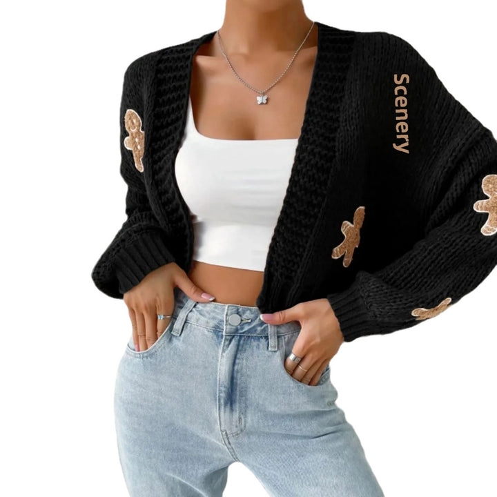 Damen Strickjacke mit verspielten Applikationen Drune