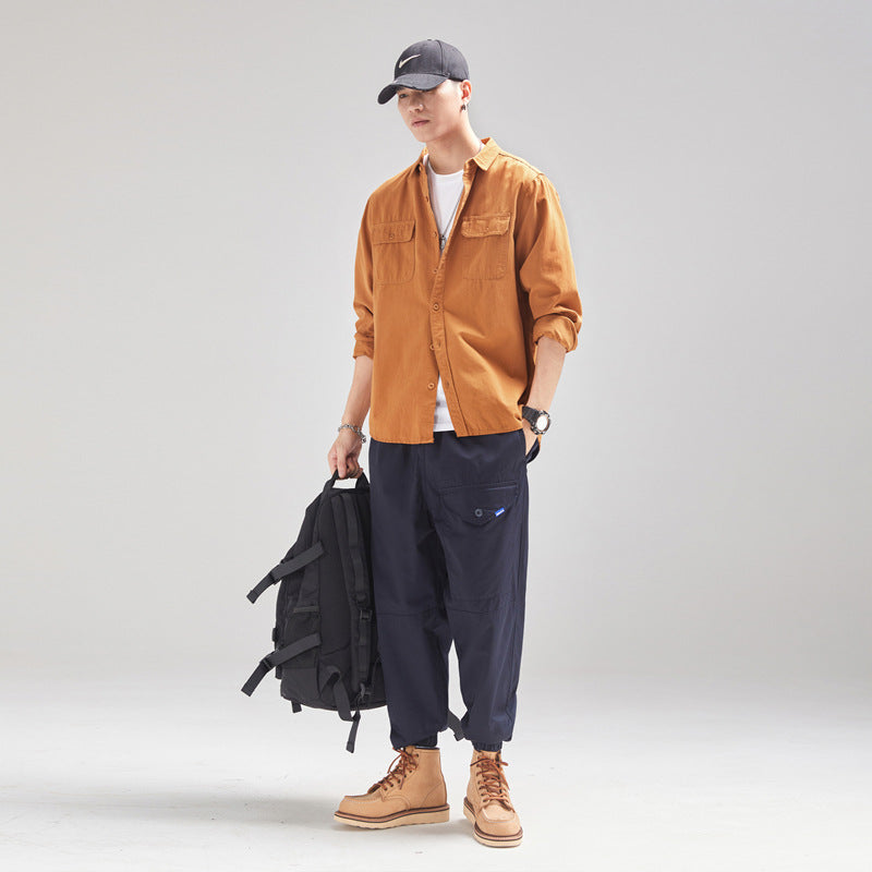 Herren Overshirt aus Baumwoll‑Twill mit Pattentaschen und Relaxed‑Fit Drune