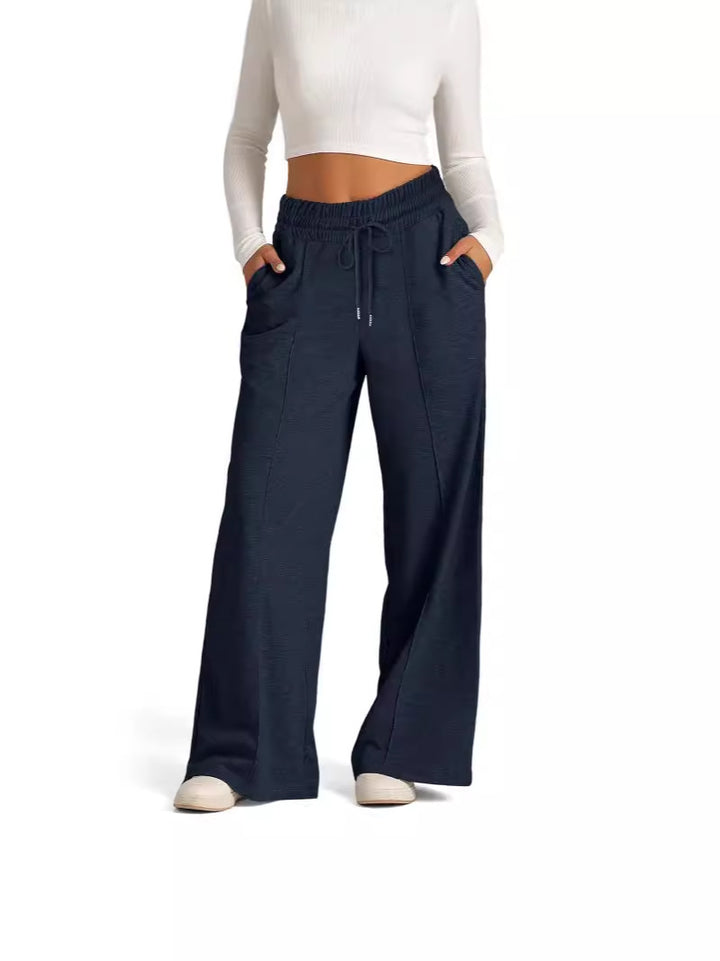 Damen Entspannte Passform Weite-Leg Lounge-Hose Drune