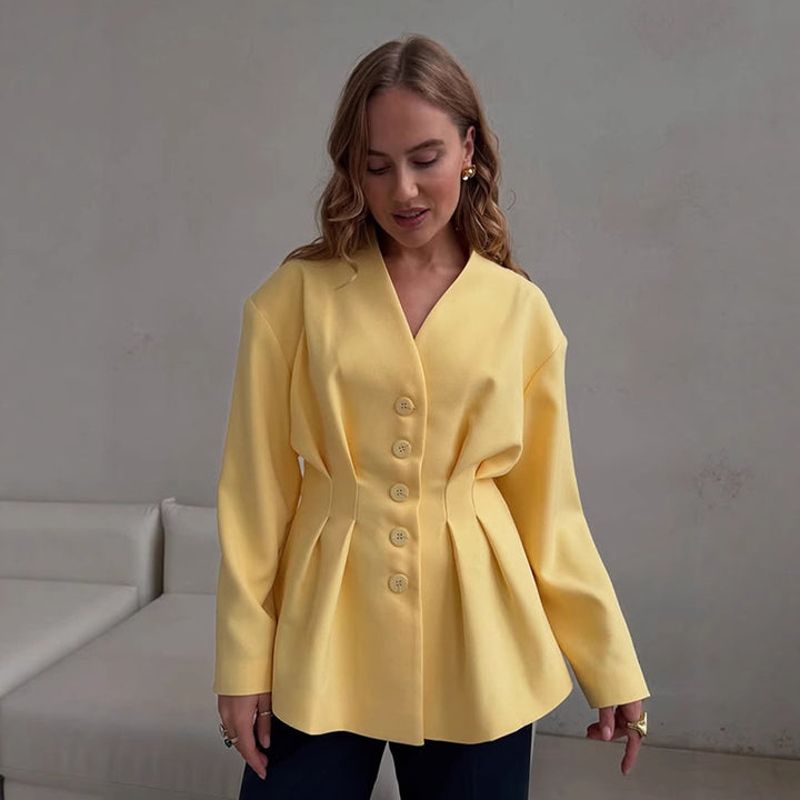 Damen Blazer mit tailliertem Schnitt und eleganten Knopfdetails Drune