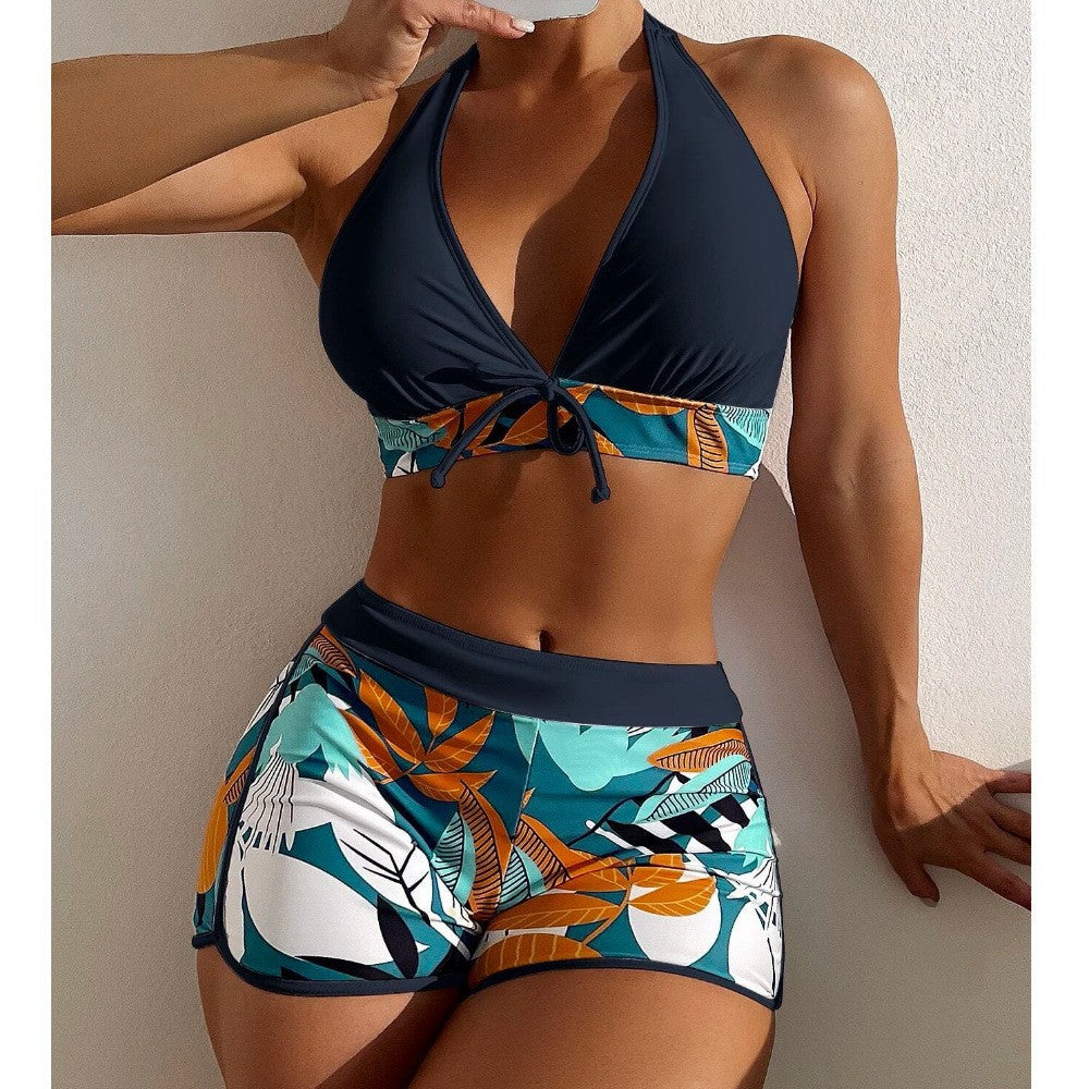 Damen Bikini Set mit hoch geschnittenen Shorts Drune