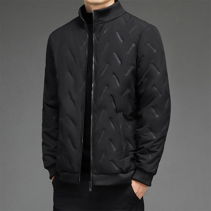 Herren leichte gesteppte City-Insulationsjacke mit diagonalstruktur, Stehkragen und Zwei-Wege-Reißverschluss Drune