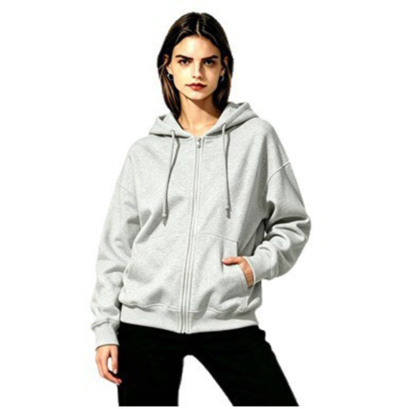 Damen Weicher Kapuzenpullover mit durchgehendem Reißverschluss Drune