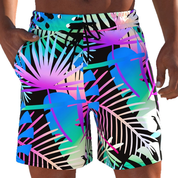 Herren Badeshorts mit animalischem Muster und elastischem Bund Drune
