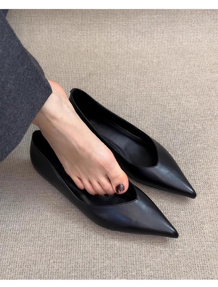 Damen spitze Ballerinas mit raffinierter Ausschnittform und komfortablem Innenleben Drune