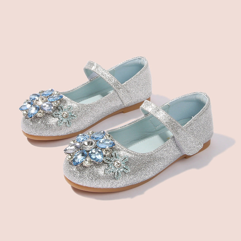 Damen Ballerinas mit glitzernden Blumenapplikationen Drune