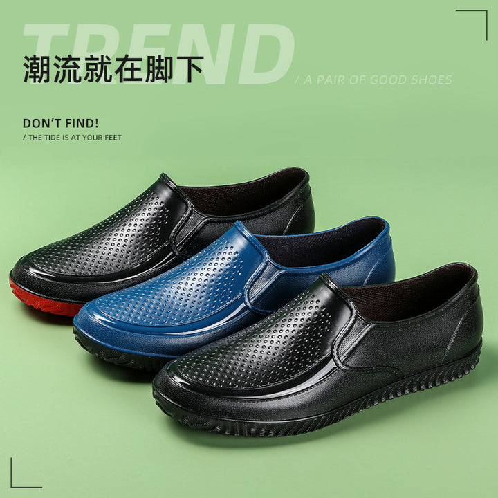 Herren Elegante perforierte Slip-On Halbschuhe mit rutschfester Profilsohle Drune