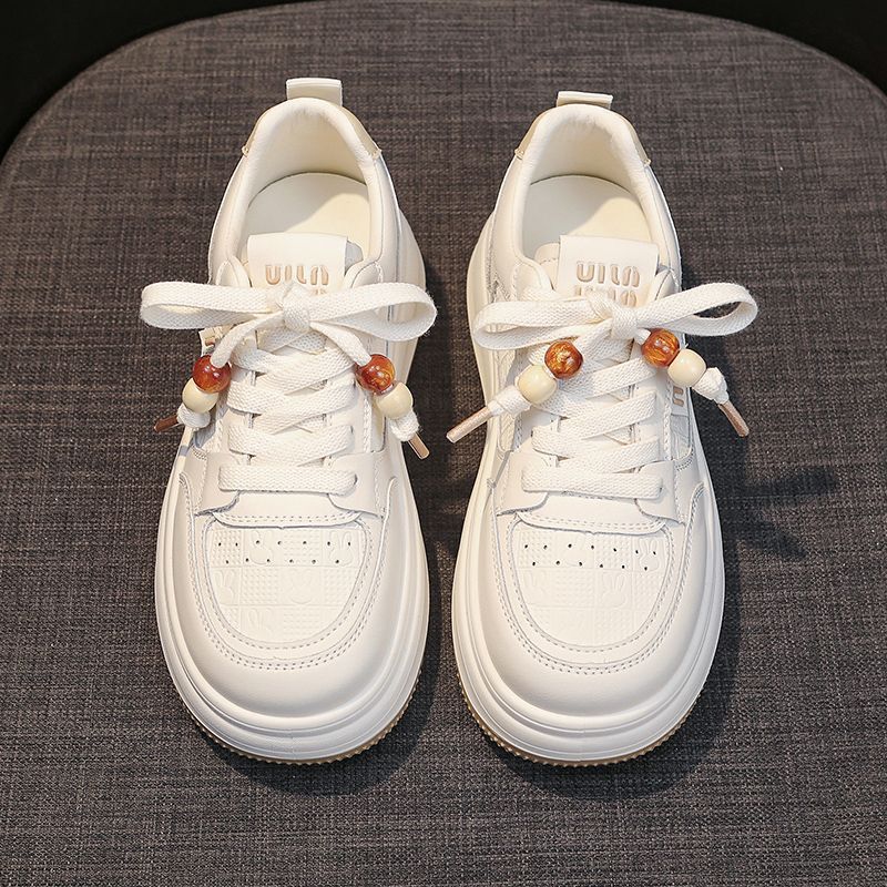 Damen Modische Sneakers mit elastischen Schnürsenkeln und dämpfender Sohle Drune
