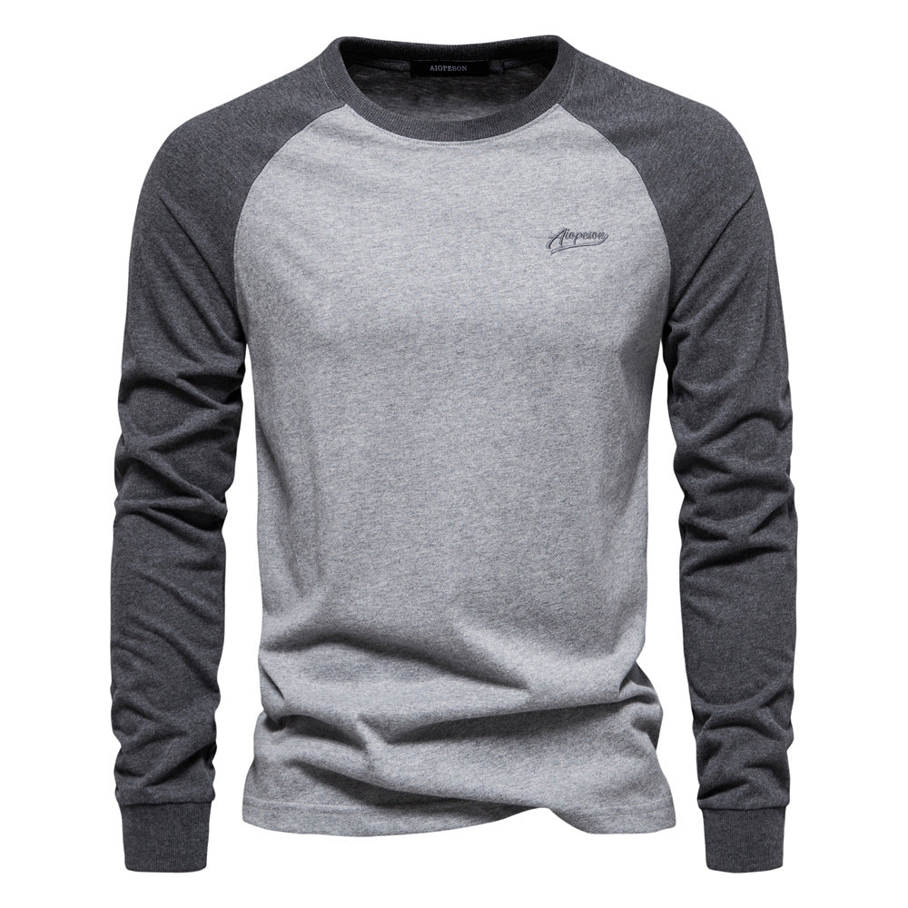 Herren Langarmshirt mit modernem Kontrastdesign und bequemer Passform Drune