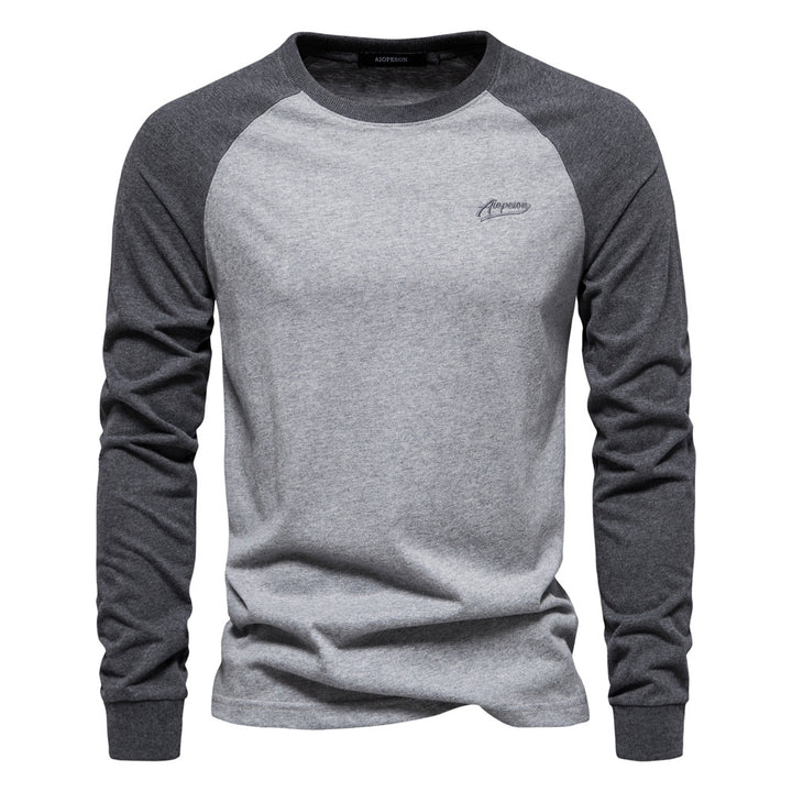 Herren Langarmshirt mit modernem Kontrastdesign und bequemer Passform Drune