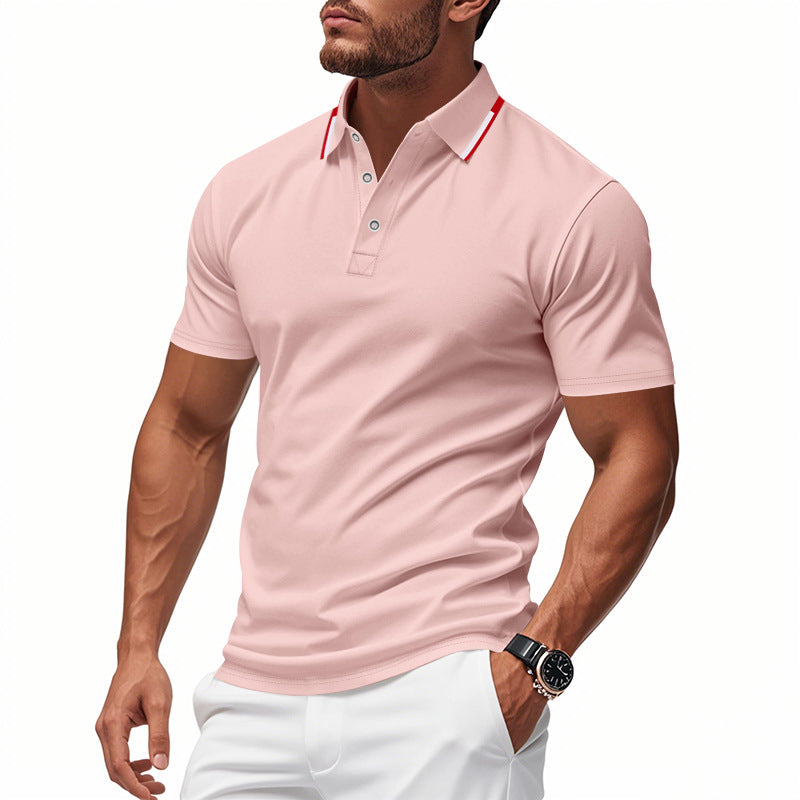 Herren Polo-Shirt mit modernem Kragen und atmungsaktiver Struktur Drune
