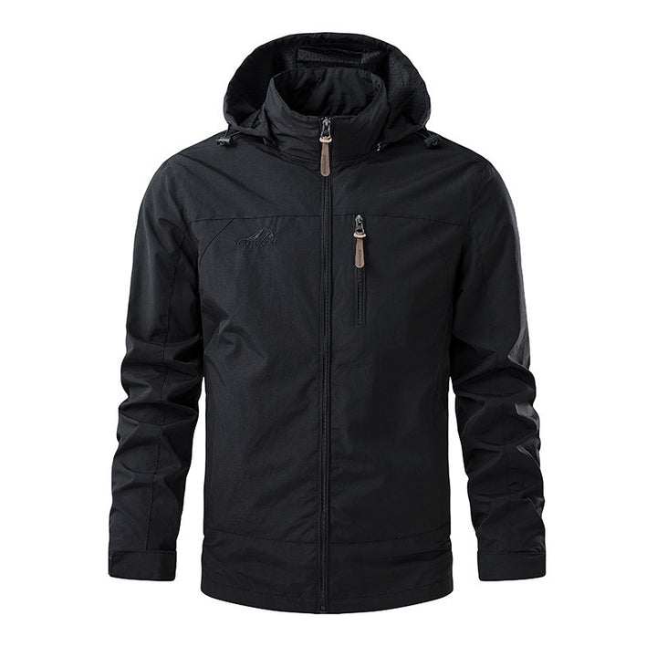 Herren Leichte Funktionsjacke mit abnehmbarer Kapuze Drune