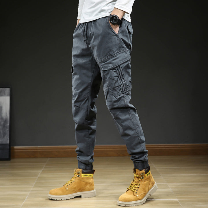Herren Cargo-Joggerhose mit multifunktionalen Cargotaschen und elastischem Saum Drune