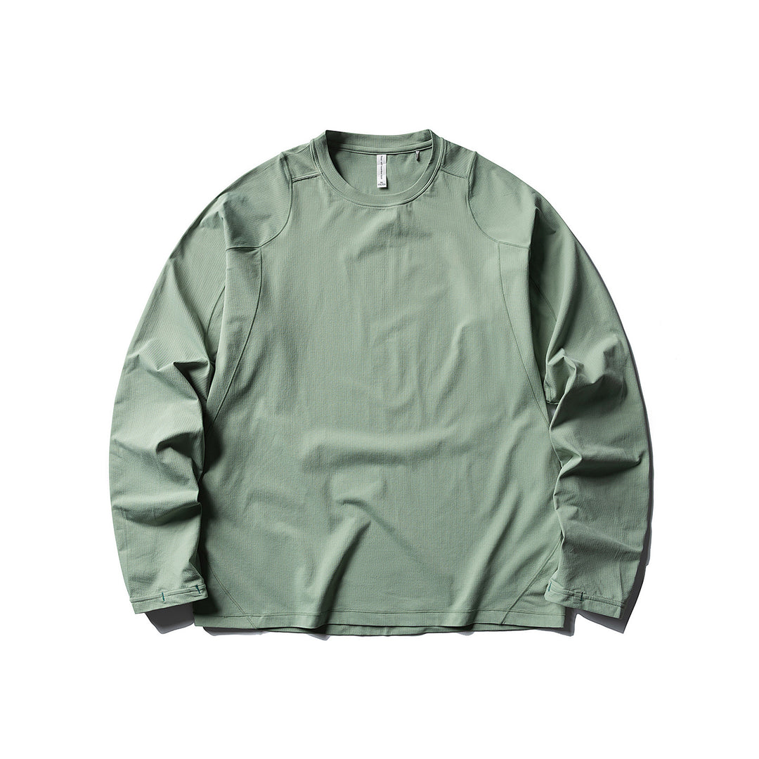 Unisex Leichter technischer Longsleeve mit Rundhalsausschnitt, Raglanärmeln und atmungsaktivem Funktionsmaterial Drune