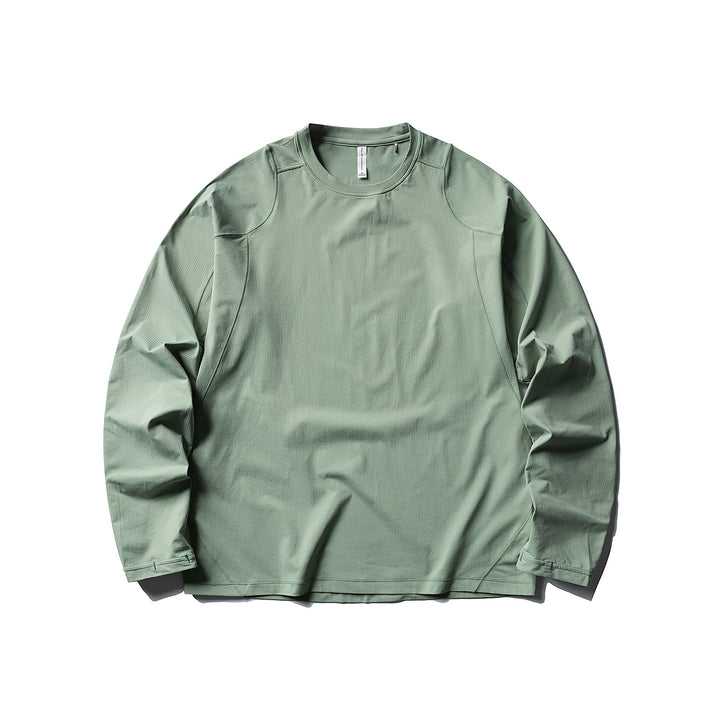 Unisex Leichter technischer Longsleeve mit Rundhalsausschnitt, Raglanärmeln und atmungsaktivem Funktionsmaterial Drune