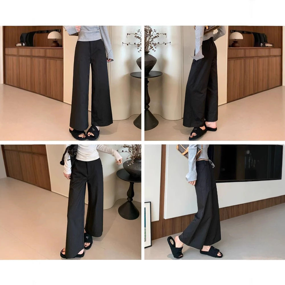 Damen Weitgeschnittene High-Waist-Hose Drune