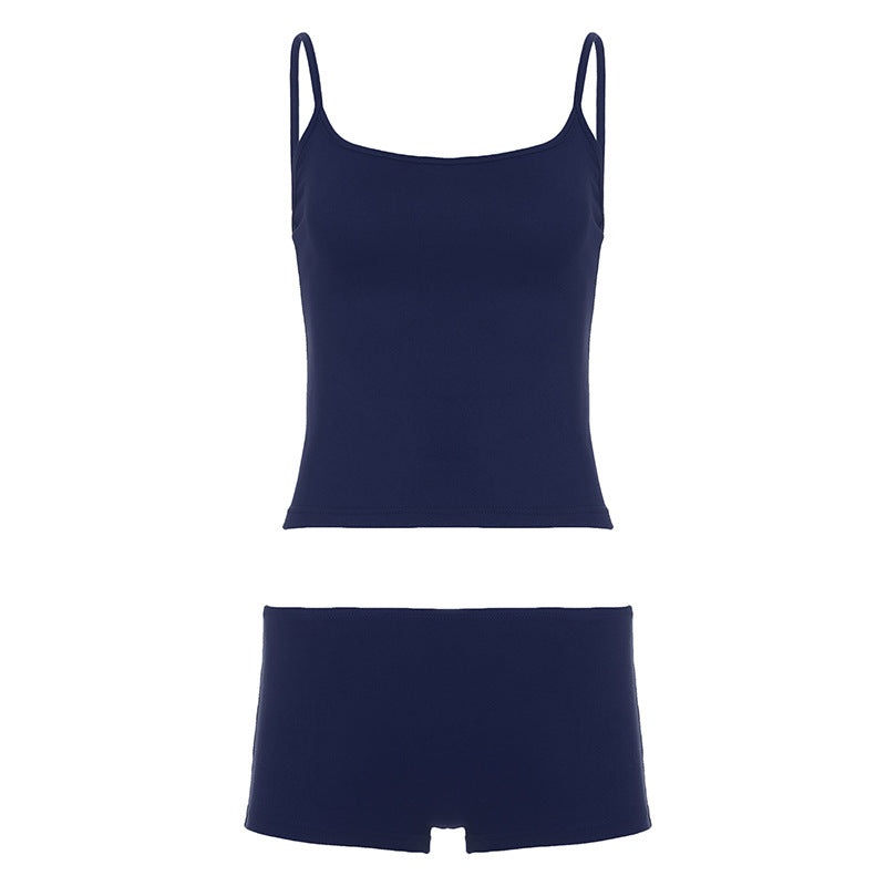Damen bequemes Tanktop und Shorts-Set Drune