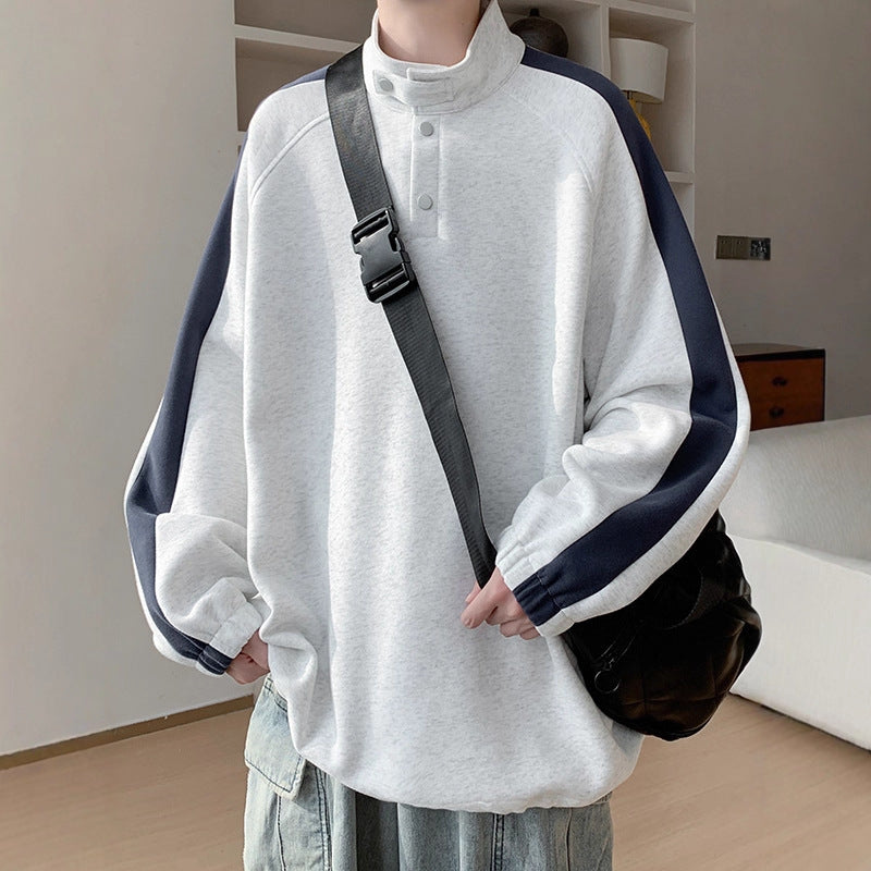 Herren Lässiger Overshirt Pullover Drune