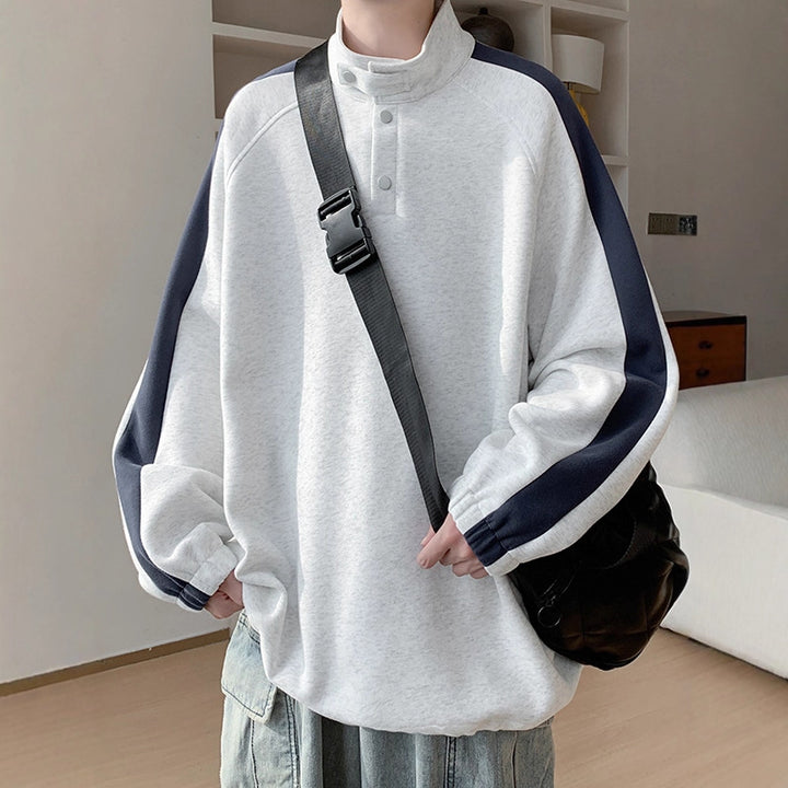 Herren Lässiger Overshirt Pullover Drune