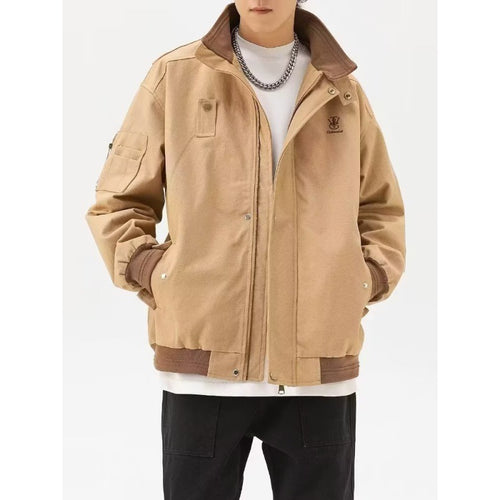 Herren robuste Arbeitsjacke mit multifunktionalen Taschen und elastischen Bündchen Drune