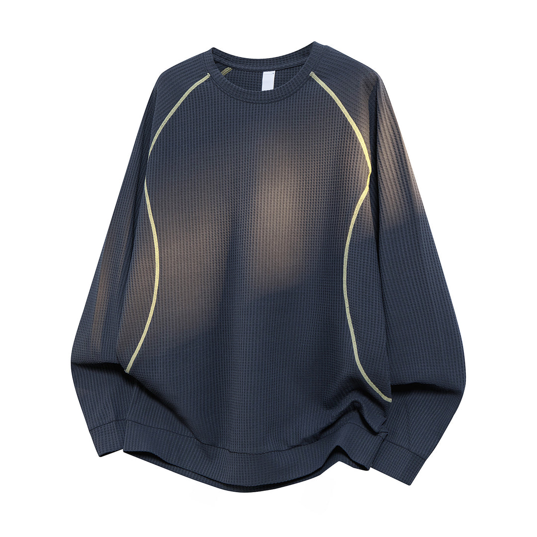 Herren Waffelstruktur-Oversized-Sweatshirt mit Raglanärmeln und Relaxed-Fit Drune
