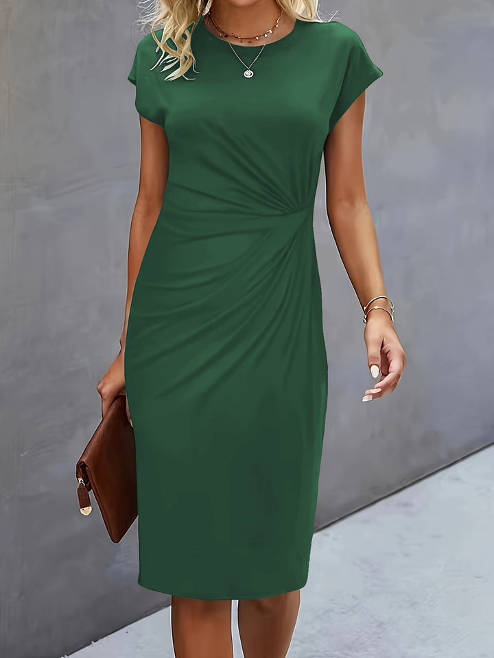 Damen elegantes Wickelkleid mit figurbetontem Design und feinem Jersey-Material Drune