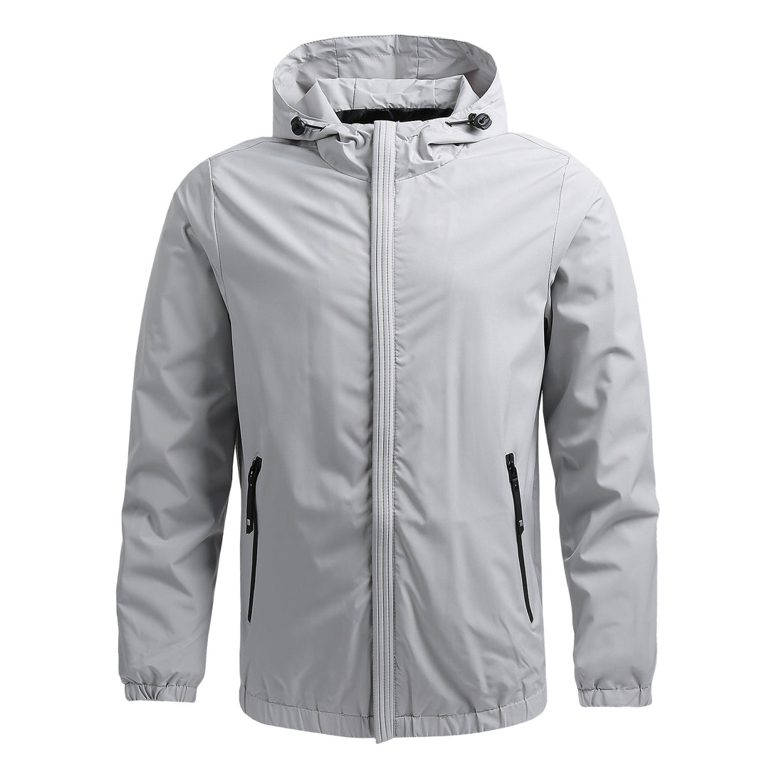 Herren Atmungsaktive Outdoorjacke mit verstellbarem Kragen Drune