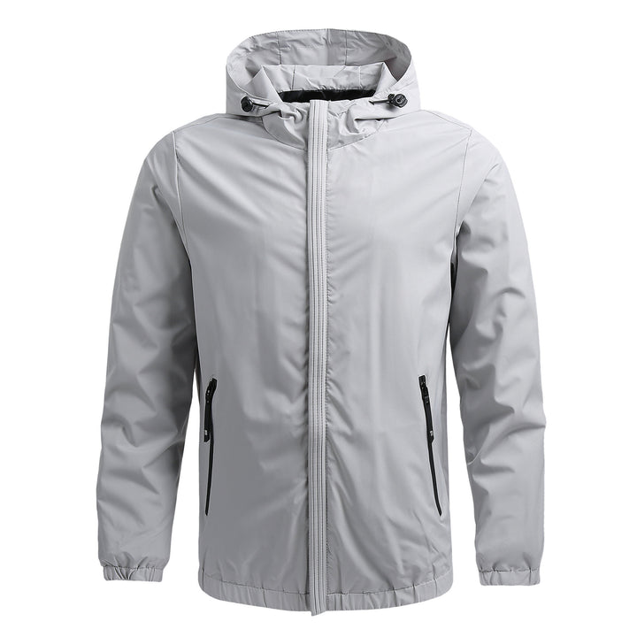 Herren Atmungsaktive Outdoorjacke mit verstellbarem Kragen Drune
