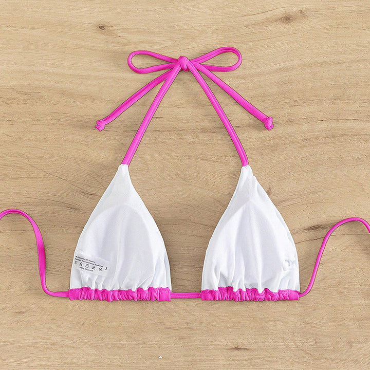 Damen Triangel-Bikinioberteil mit verstellbaren Bindebändern Drune