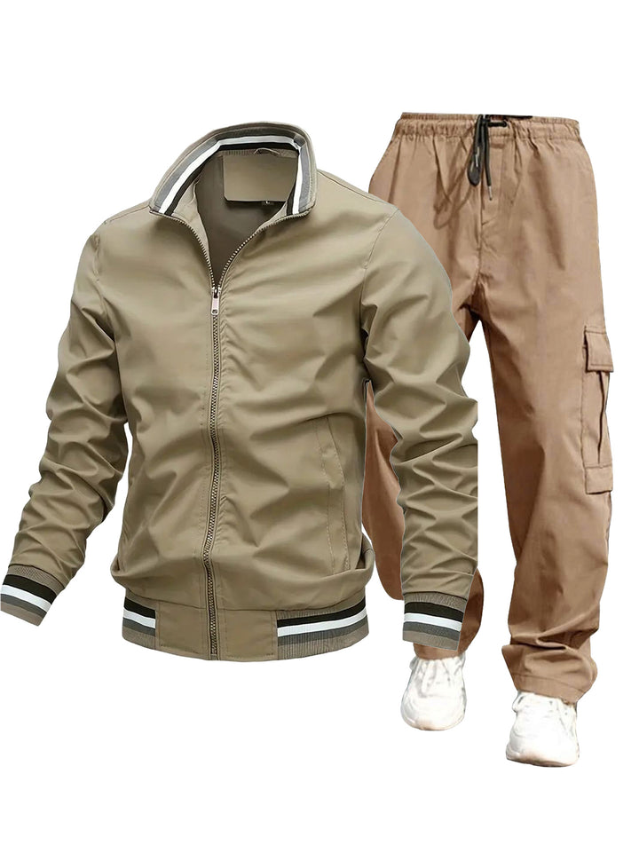 Herren Sportliche Jacke und Cargo-Hosen Drune