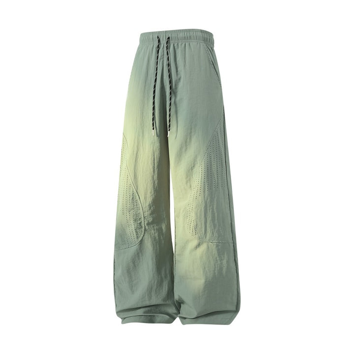 Damen Weite Baggy-Leinenoptik-Hose mit Tunnelzug, perforierten Einsätzen & Relaxed-Silhouette Drune