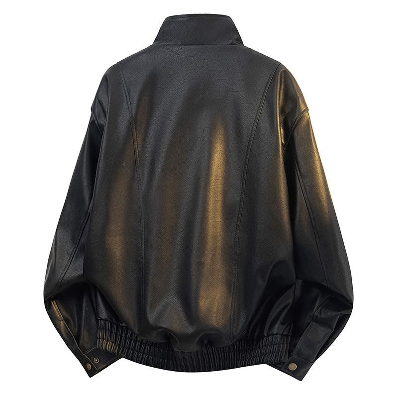 Damen Leichte Oversize-Bomberjacke mit Leo-Futter, Pattentaschen & elastischem Saum Drune