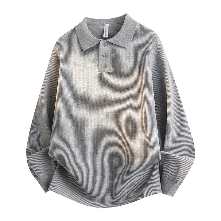 Damen Modisches Strick-Polo mit Stehkragen Drune
