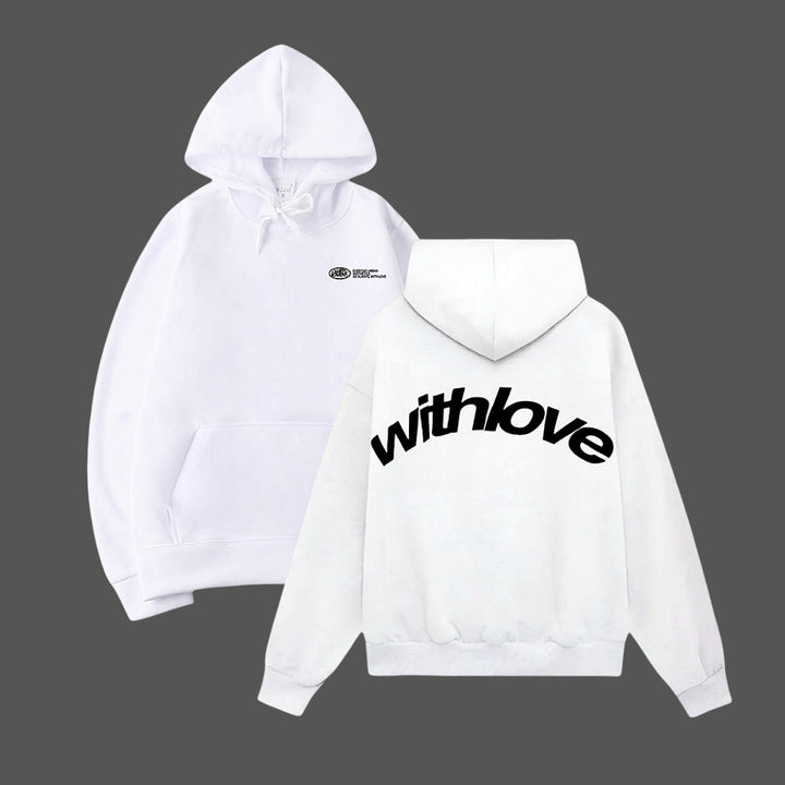 Unisex nan oversized Kapuzenpullover mit großflächigem Rückenprint, Kängurutasche und gerippten Bündchen Drune