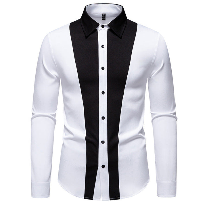 Herren Elegantes Hemd mit farbigen Kontrasteinsätzen Drune