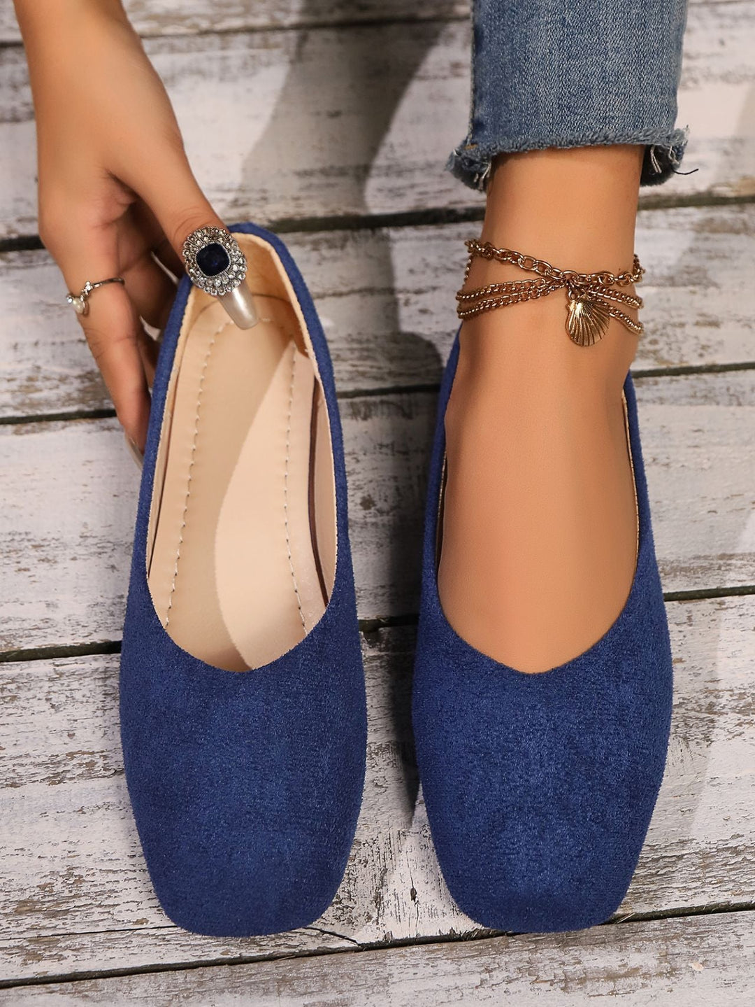 Damen Ballerinas Im Eleganten und Minimalistischen Design mit Anatomischer Fußbettung Drune