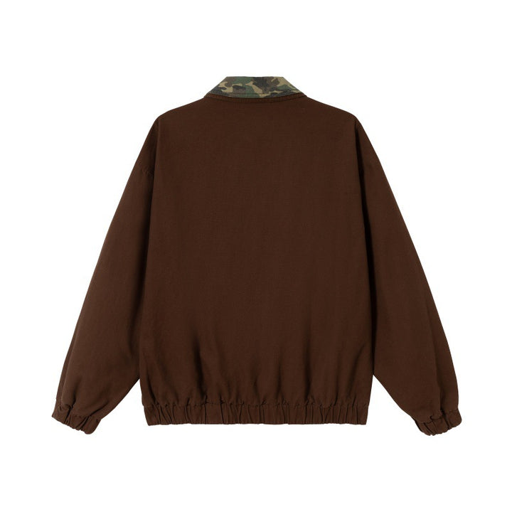 Herren Boxy-Fieldblouson mit Camouflage-Kragen, Pattentaschen und elastischem Saum Drune