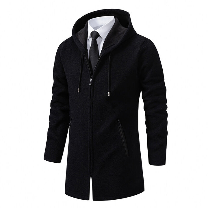Herren urbane Kombination aus eleganter Jacke mit Kapuze und schickem Reißverschluss Drune