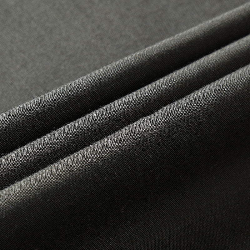 Herren Robust geschnittene Canvas-Combatjacke mit Patches, Stehkragen und Multifunktionspattentaschen Drune