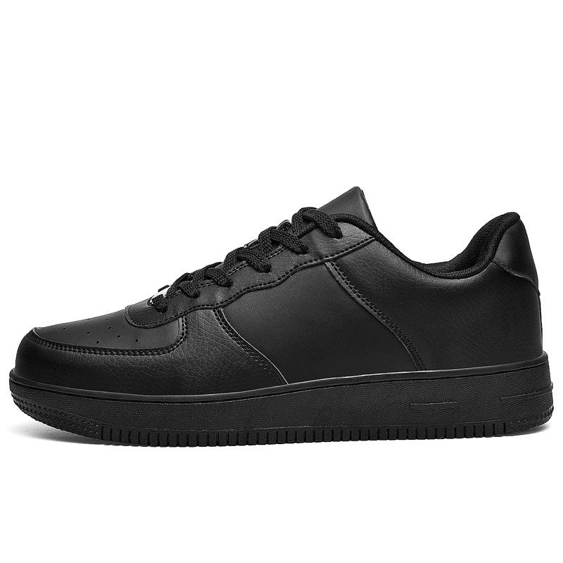 Herren Minimalistischer Low-Top Freizeitleder-Sneaker mit gepolstertem Knöchelkragen und rutschfester Profilsohle Drune