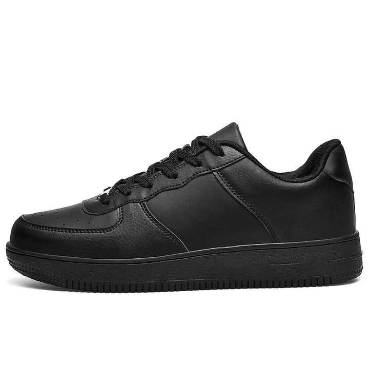 Herren Minimalistischer Low-Top Freizeitleder-Sneaker mit gepolstertem Knöchelkragen und rutschfester Profilsohle Drune