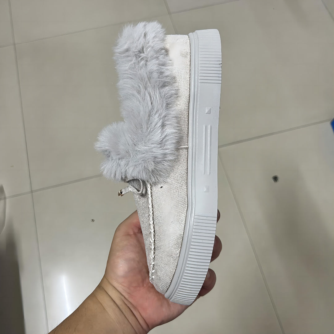 Damen Sneakers mit kuscheligem Fellkragen Drune