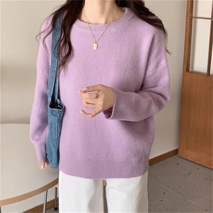 Damen lässiger Pullover im Oversized-Stil Drune