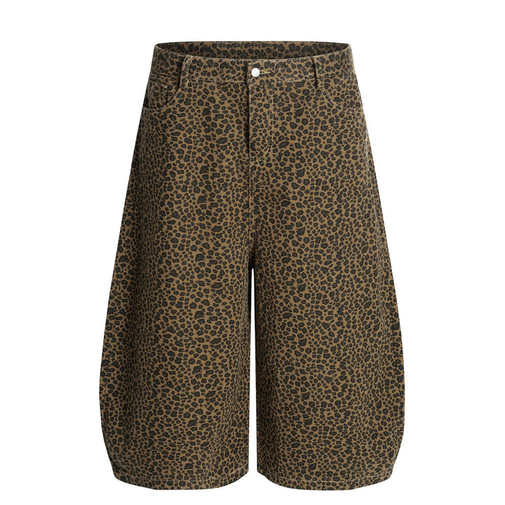 Damen Modische Weitbein-Culotte mit Animal-Print Drune