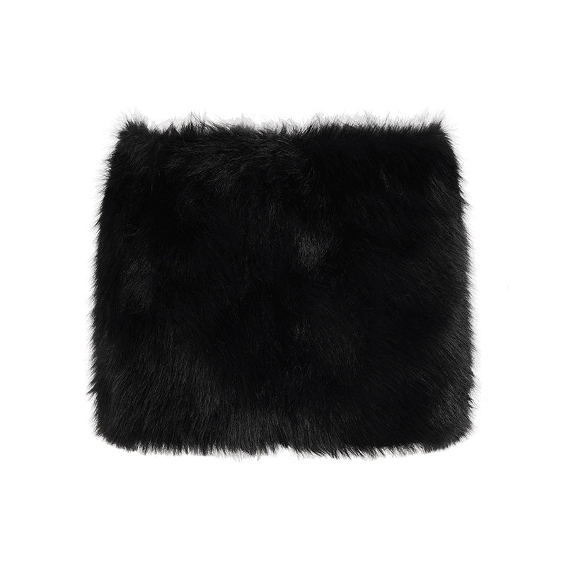 Damen Rock aus flauschigem Kunstfell Drune